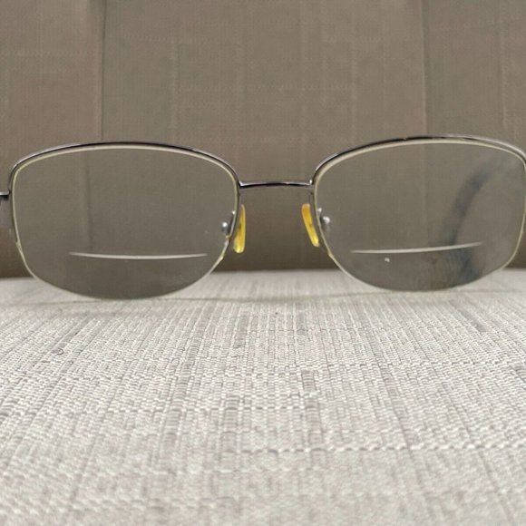 Liz Claiborne Men Eyeglasses Frame Navy Blue/Gunmetal Half Rim Glasses 53[]18 - Picture 6 of 12